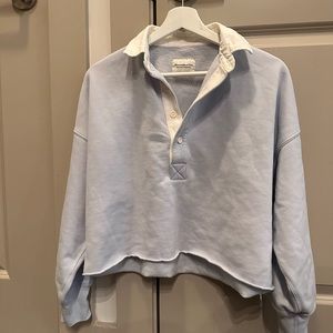 Abercrombie cutoff rugby polo sweatshirt